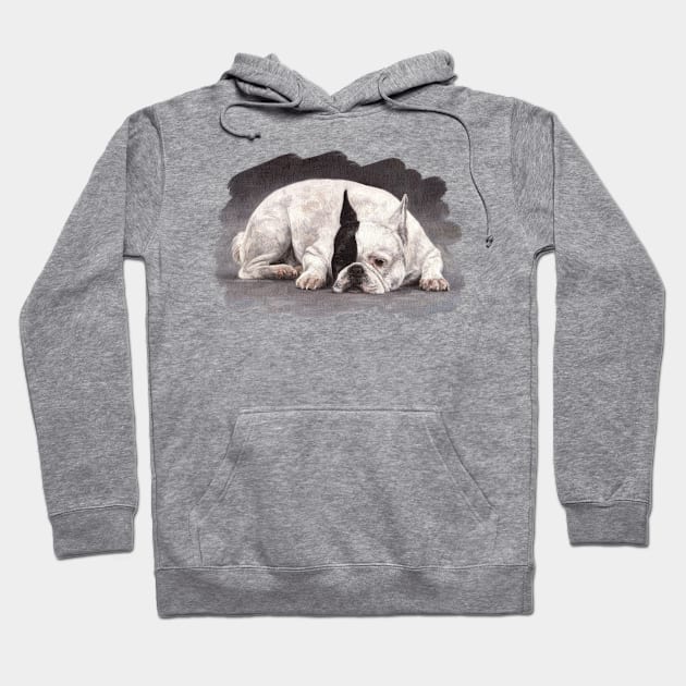 French Bulldog Painting Hoodie by rachelstribbling